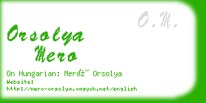 orsolya mero business card